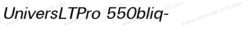 UniversLTPro 550bliq字体转换